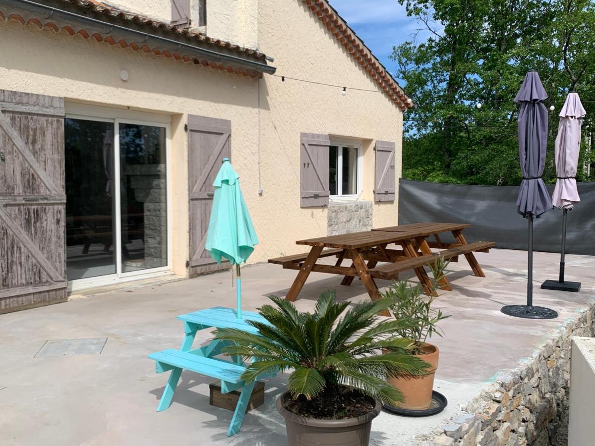 Villa de 100m2 avec grande piscine privée Saint Alban Auriolles Extérieur photo