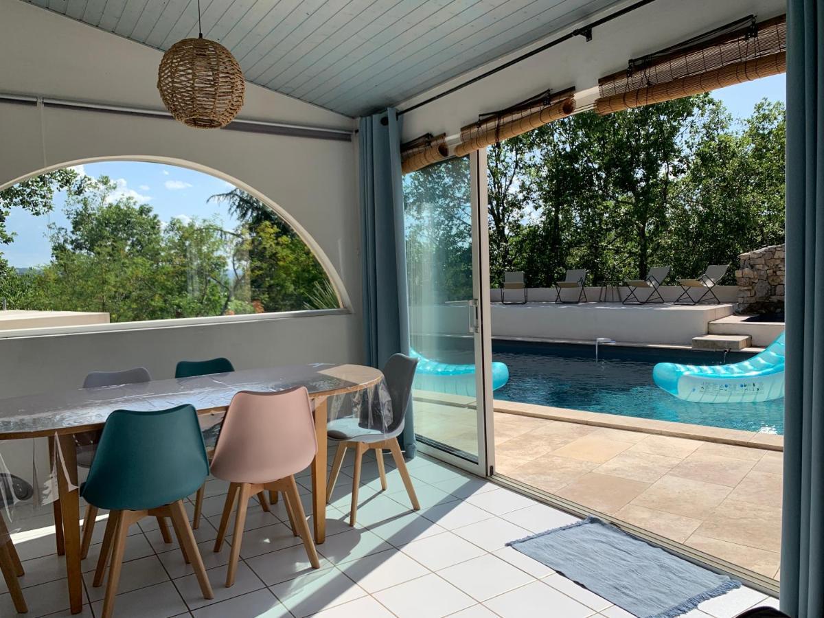 Villa de 100m2 avec grande piscine privée Saint Alban Auriolles Extérieur photo